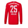 Herren Fußballbekleidung Bayern Munich Thomas Muller #25 Heimtrikot 2022-23 Langarm